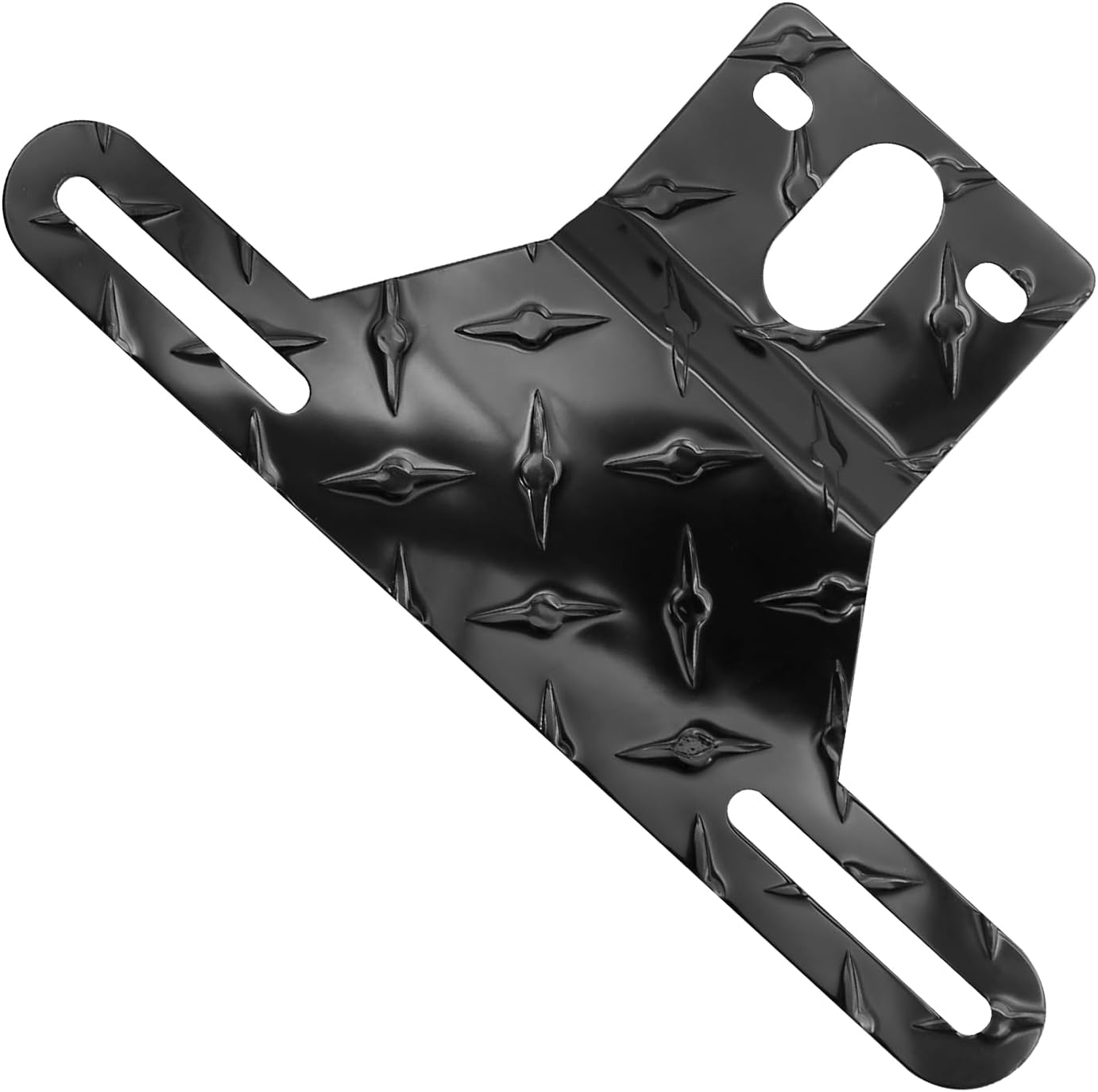 Soporte de luz para matrícula de remolque para camión, caravana, todoterreno, soporte de aluminio para matrícula (color negro, 1 unidad)