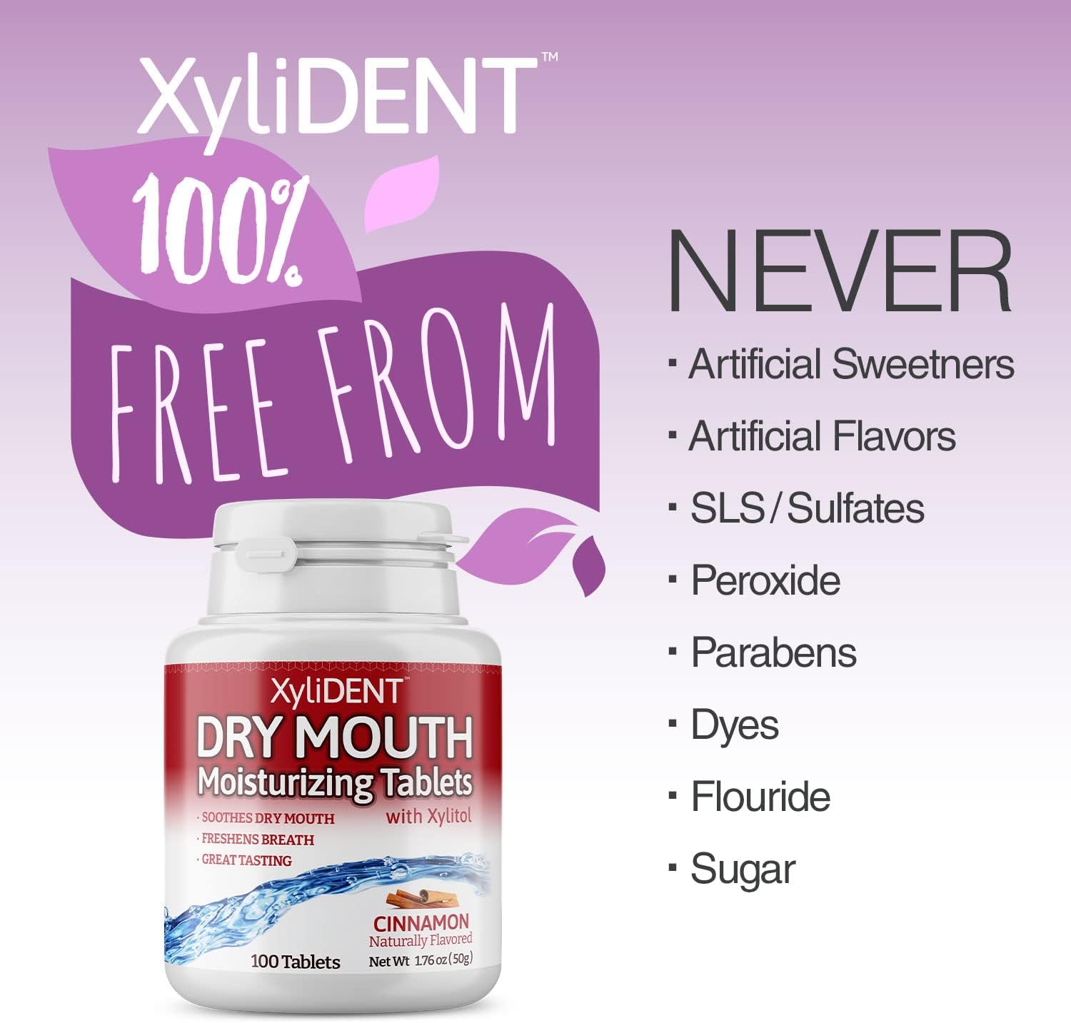 Nature’s Stance XyliDENT – Tabletas de xilitol para alivio de la boca seca, estimula la saliva, refresca el aliento, reduce la producción de ácido,