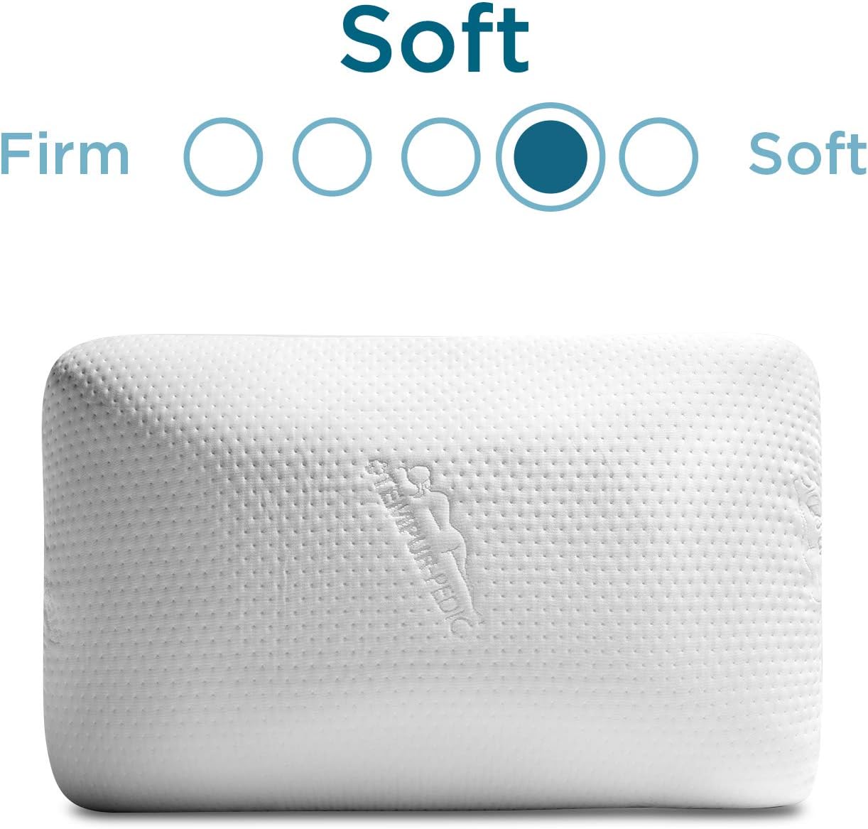 Tempur-Pedic TEMPUR-Cloud Breeze – Almohada de enfriamiento doble, almohada Queen & Symphony de lujo, sensación suave, estándar, color blanco