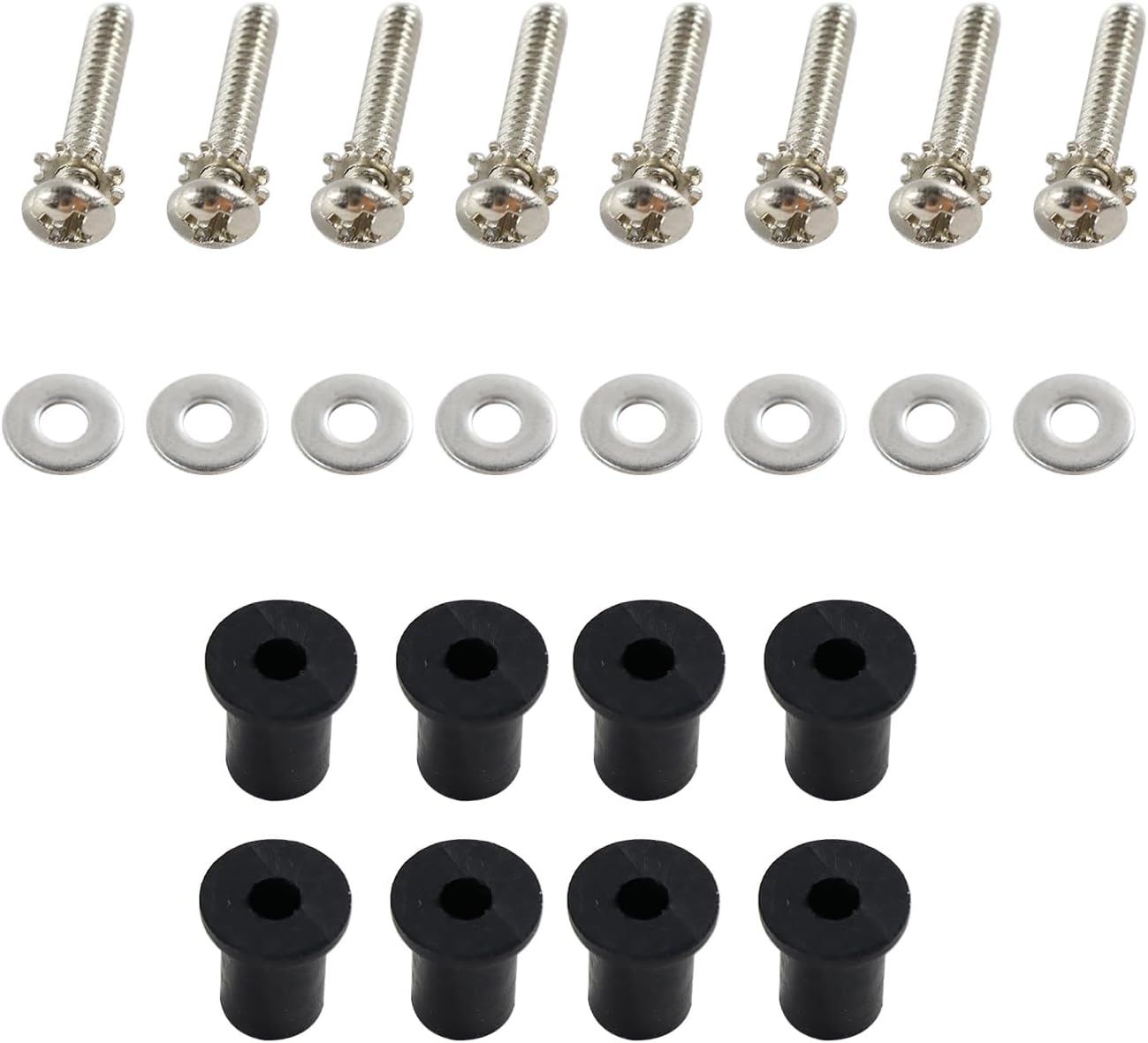 Kit de tuerca de acero inoxidable y goma para faro cubeta góndola para Har-ley