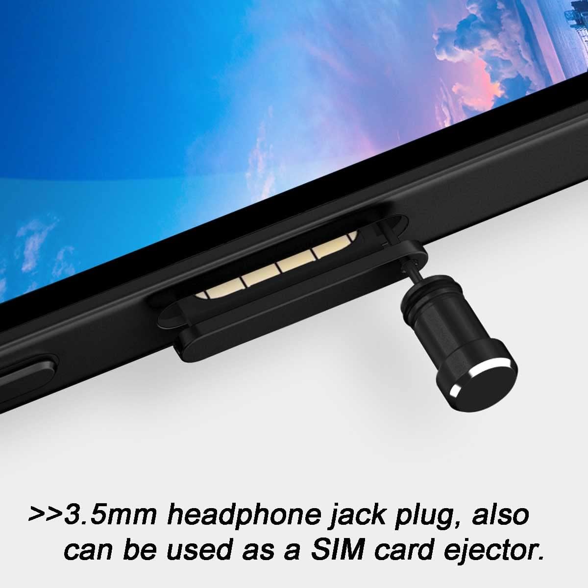 Paquete de 4 tapones USB C para puerto de carga tipo C, color negro, compatible con iPhone 15 Pro Max Plus Samsung S24 S23 S22 S20 Ultra Plus,