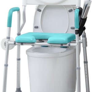 Asiento de inodoro elevado con reposabrazos y respaldo, Elevador de asiento de inodoro elevado, Silla médica de mesita de noche, Silla de ducha con Asiento de inodoro elevado con reposabrazos y respaldo, Elevador de asiento de inodoro elevado, Silla médica de mesita de noche, Silla de ducha con
