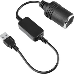 Adaptador de enchufe USB A macho a encendedor de cigarrillos de 12 V para cámara de salpicadero, GPS, tiras de luz LED para automóvil y otros Adaptador de enchufe USB A macho a encendedor de cigarrillos de 12 V para cámara de salpicadero, GPS, tiras de luz LED para automóvil y otros