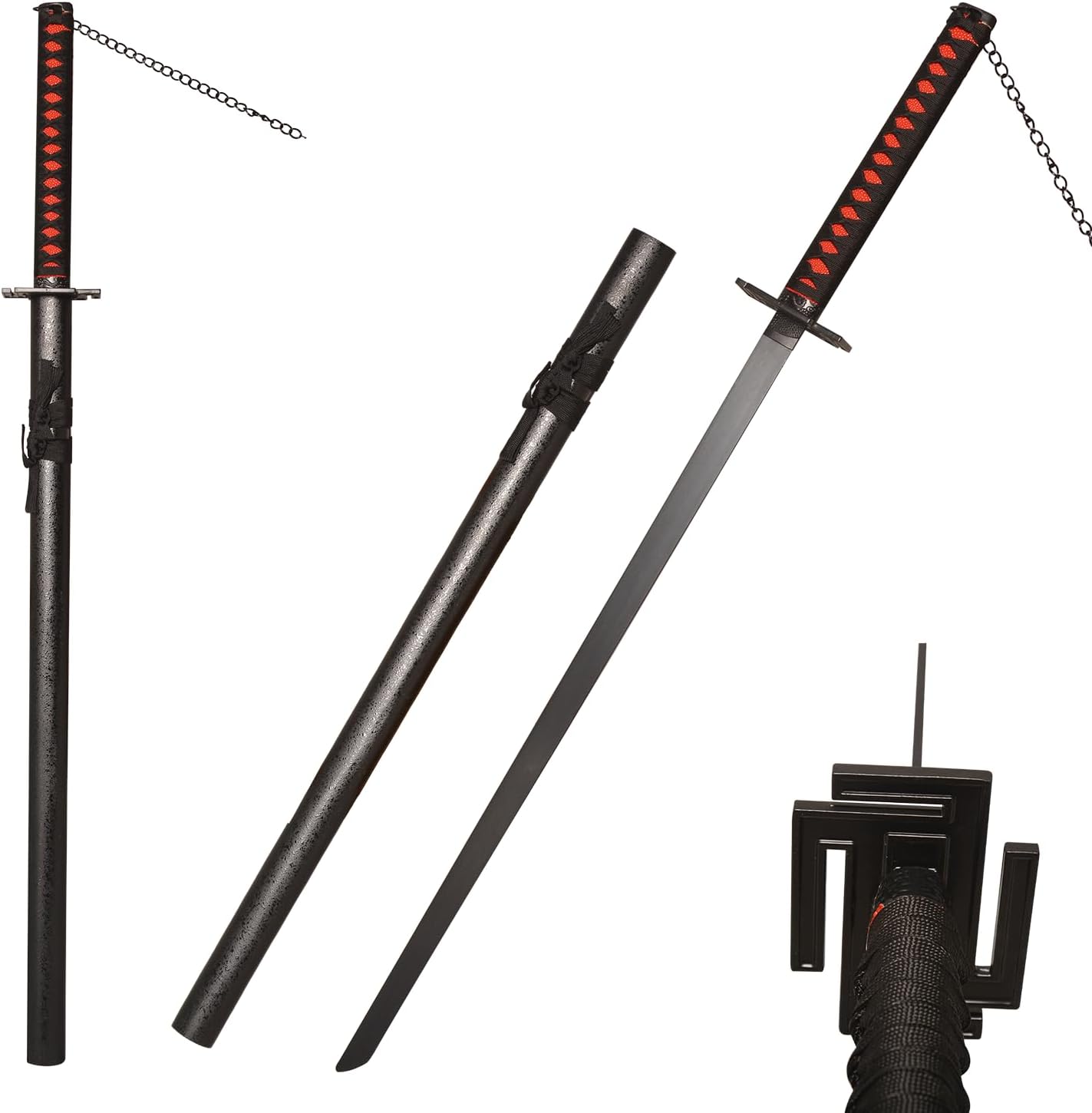 Kurosaki Ichigo’s Tensa Zangetsu Samurai Espada Katana Anime japonés para cosplay, colección