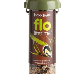 Flo Lifetime – Comedero para pájaros fácil de limpiar para semillas con tubo ancho, metal, verde, pequeño FLL-S1G Flo Lifetime – Comedero para pájaros fácil de limpiar para semillas con tubo ancho, metal, verde, pequeño FLL-S1G