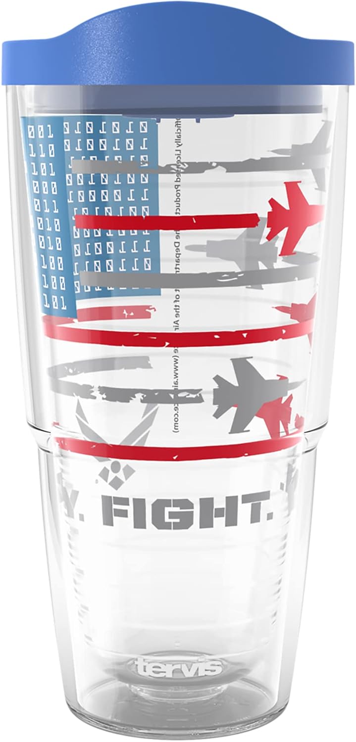 Tervis Vaso aislado Air Force Fly Fight Win, 24 onzas, clásico