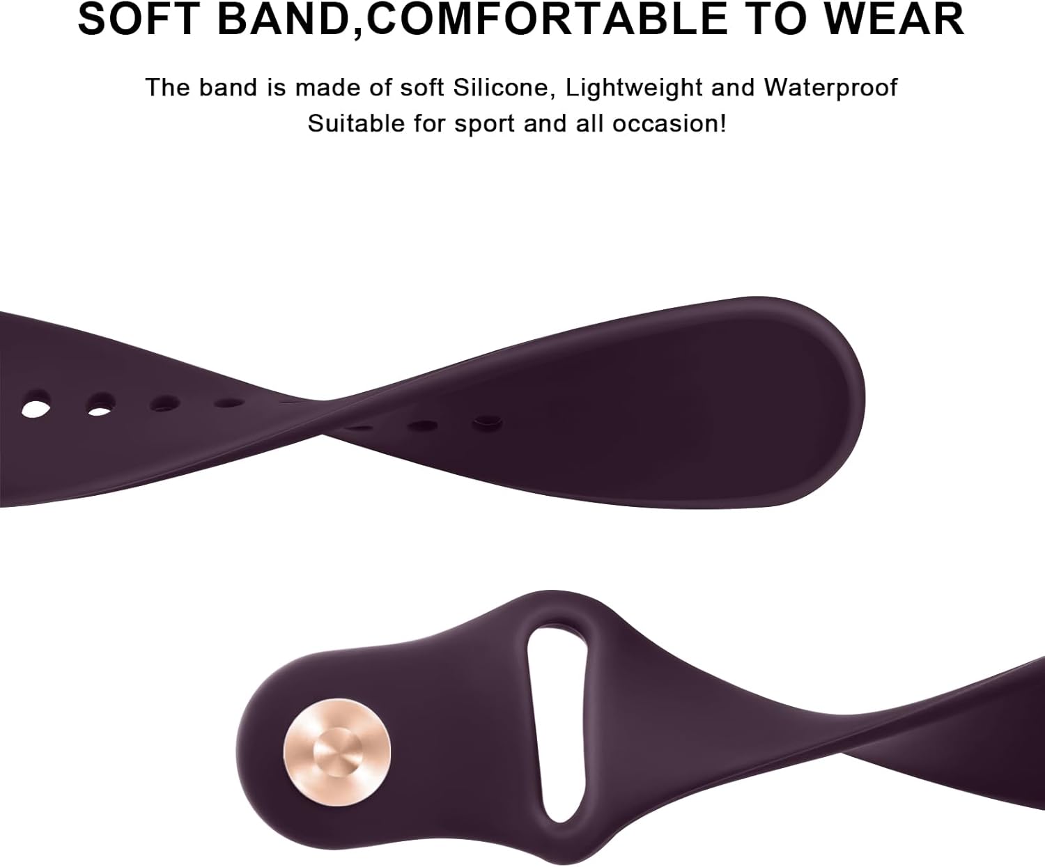 Vancle Correas de silicona compatibles con correas de reloj Fitbit Versa 2 para mujeres y hombres, correas de repuesto deportivas suaves y