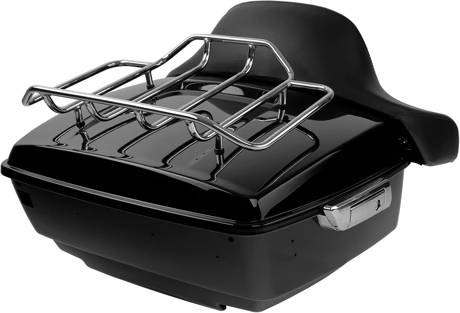 XFMT Portaequipajes superior King Tour Pack de 13.1 pulgadas + almohadilla de respaldo King Tour Pack – Road Zeppelin Styling para Harley Road King