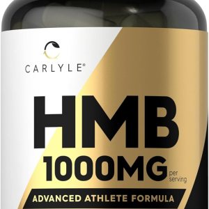 Carlyle Suplemento HMB  1000 mg  120 cápsulas  Fórmula avanzada de atleta sin OMG y sin gluten Carlyle Suplemento HMB  1000 mg  120 cápsulas  Fórmula avanzada de atleta sin OMG y sin gluten
