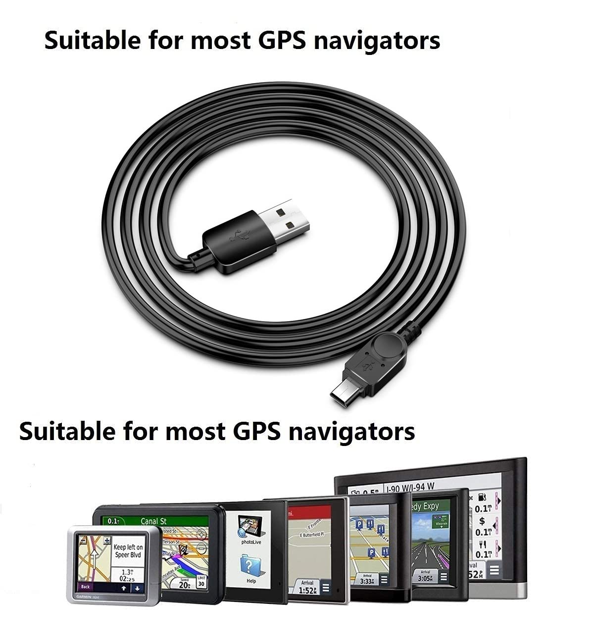 Dash Cam Charger Cable GPS Navigator Charger Cable for car Cable for car Dash Camera Mini USB dc 12V-24V car Charger Adapter Power Cable for car Dash