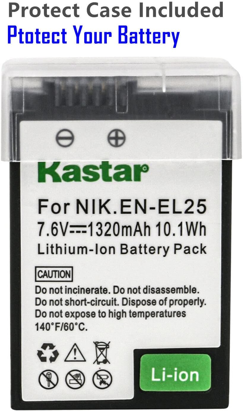 Kastar Paquete de 2 baterías y cargador USB LTD2 de repuesto para cámara Nikon Z 30 sin espejo, cámara Z30 Creator Ready Z Series