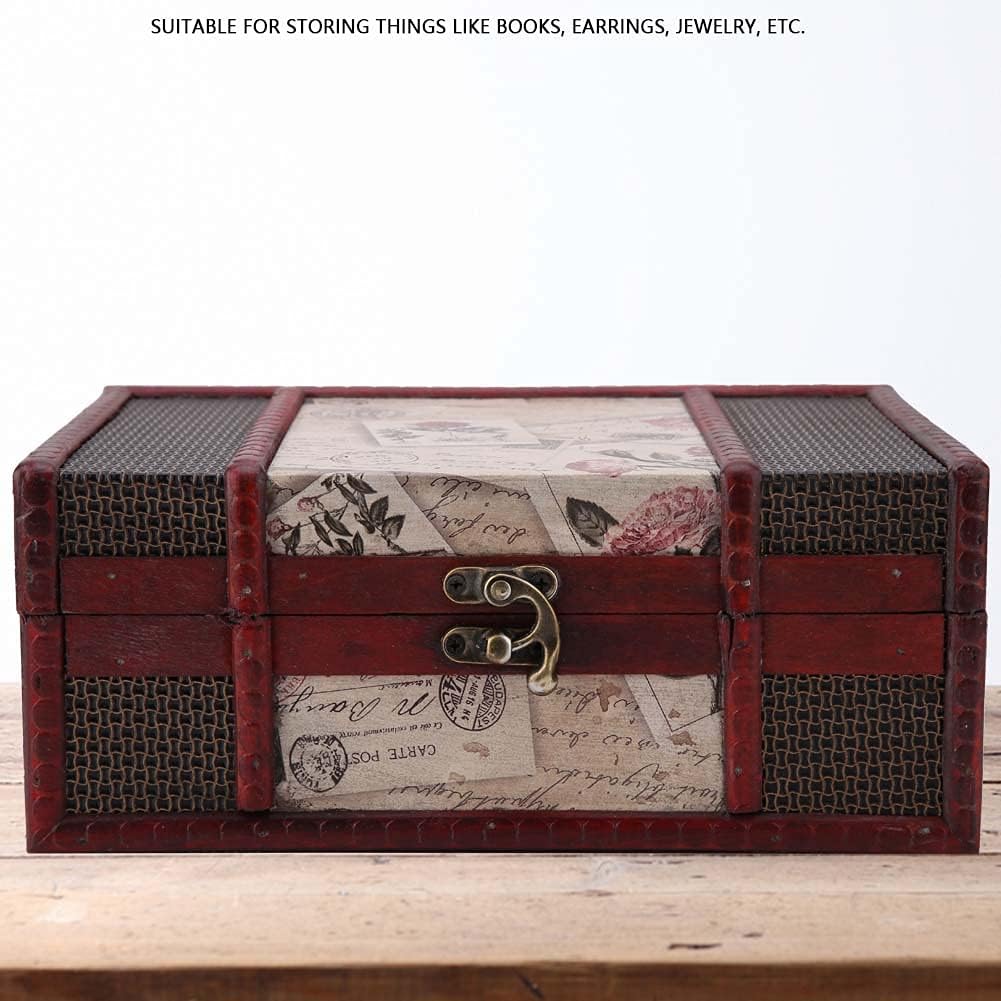 Caja de recuerdos vintage, cajas de cigarros vacías estilo antiguo, decoración exhibiciones de manualidades, almacenamiento de fotos de madera para