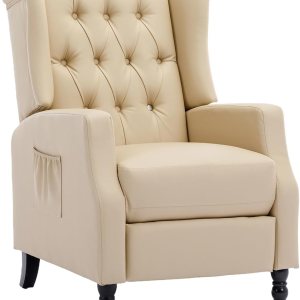 MOONMISS Modernas sillas reclinables cómodas con bolsillos laterales, sofá individual, asiento de cine en casa para sala de estar, respaldo MOONMISS Modernas sillas reclinables cómodas con bolsillos laterales, sofá individual, asiento de cine en casa para sala de estar, respaldo