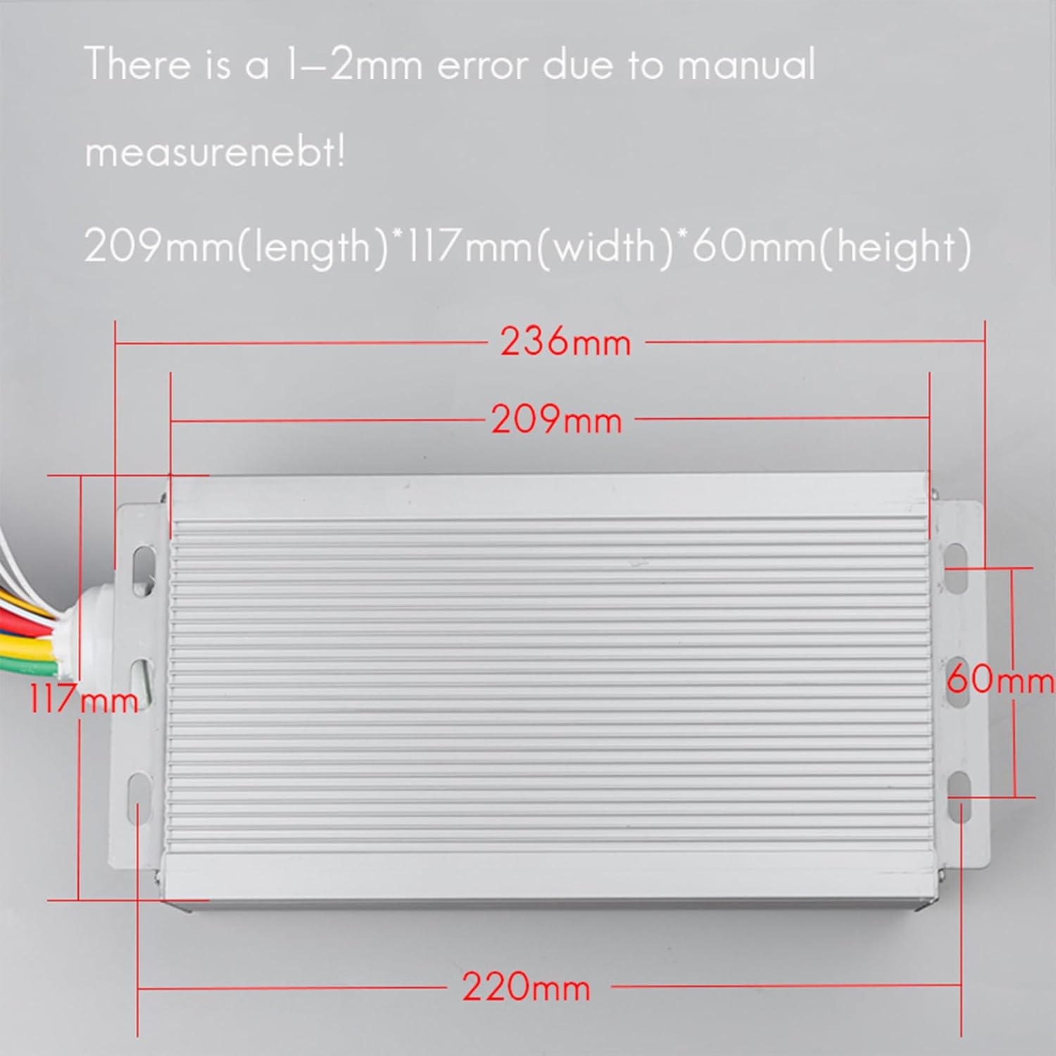 Kunray Controlador de motor DC sin escobillas 48V 2000W Controlador de velocidad de alta potencia 45A para motor eléctrico Controlador de bicicleta
