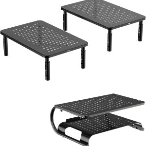 WALI Bundles-Soporte elevador para monitor y soporte elevador de escritorio para computadora WALI Bundles-Soporte elevador para monitor y soporte elevador de escritorio para computadora