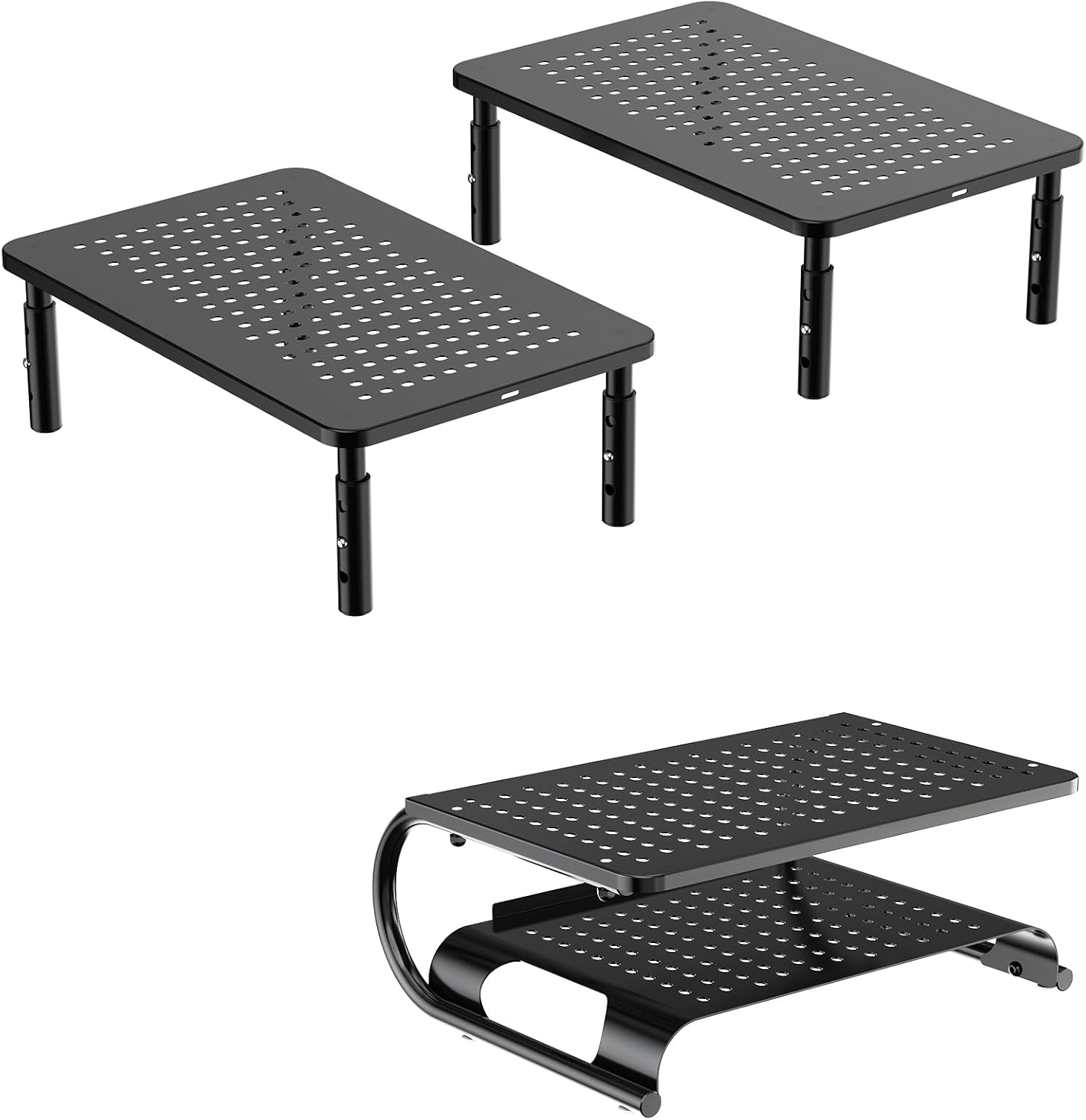 WALI Bundles-Soporte elevador para monitor y soporte elevador de escritorio para computadora