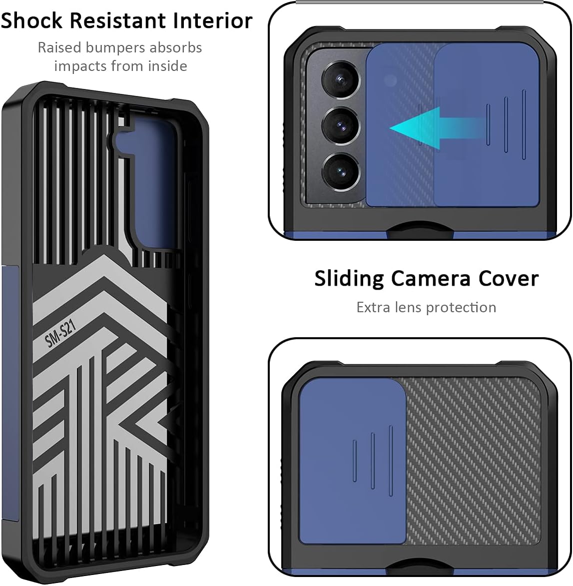 Nvollnoe Funda para Samsung S21 con cubierta deslizante para cámara protectora resistente Galaxy S21 con tarjetero Funda magnética con función atril