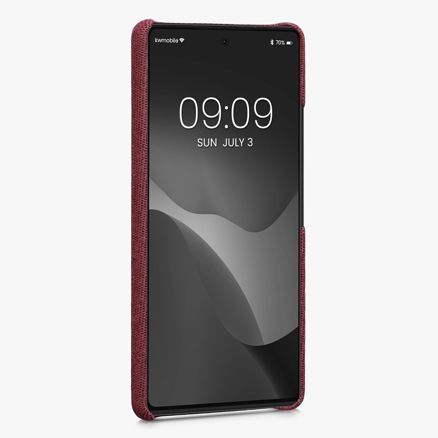 kwmobile Funda compatible con Google Pixel 6a – Funda TPU y tela para teléfono inteligente en lona coral