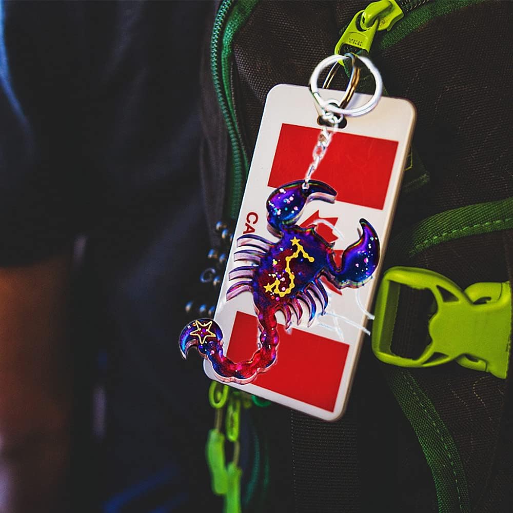 Llavero del zodiaco Moldes de resina de silicona, 12 constelaciones, animales, colgante, molde de fundición de resina epoxi con agujero, joyería