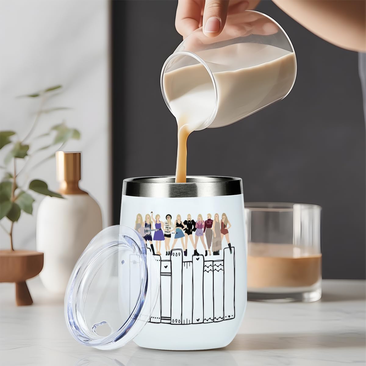 Vaso inspirado en la decoración del libro, taza de café, regalos para amantes de la música, canciones de TS fanáticos, canción de canción, regalo