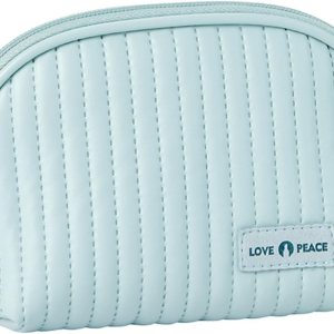 Harlang Pequeña bolsa de maquillaje con cremallera, organizador de cosméticos de viaje para mujeres, Concha azul, Moda Harlang Pequeña bolsa de maquillaje con cremallera, organizador de cosméticos de viaje para mujeres, Concha azul, Moda