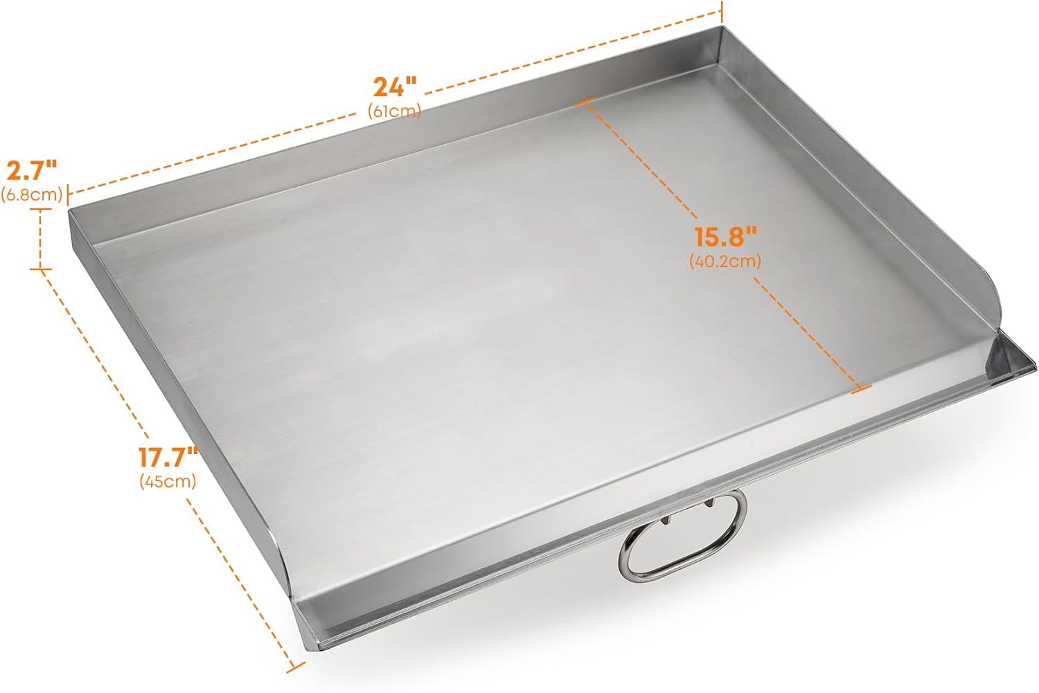 Stanbroil Parrilla plana de acero inoxidable de 16 x 24 pulgadas para estufa Camp Chef, parrilla de 2 quemadores de 16 pulgadas para Camp Chef