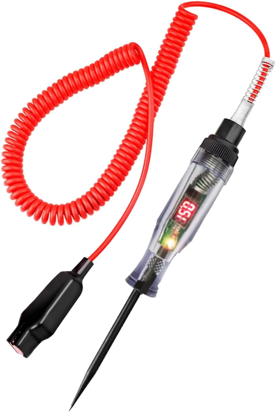 Ajxn 1 bolígrafo de mantenimiento de prueba de circuito de sonda larga de voltaje para automóvil, 3-48V 7.48 pulgadas, sensor multifunción de