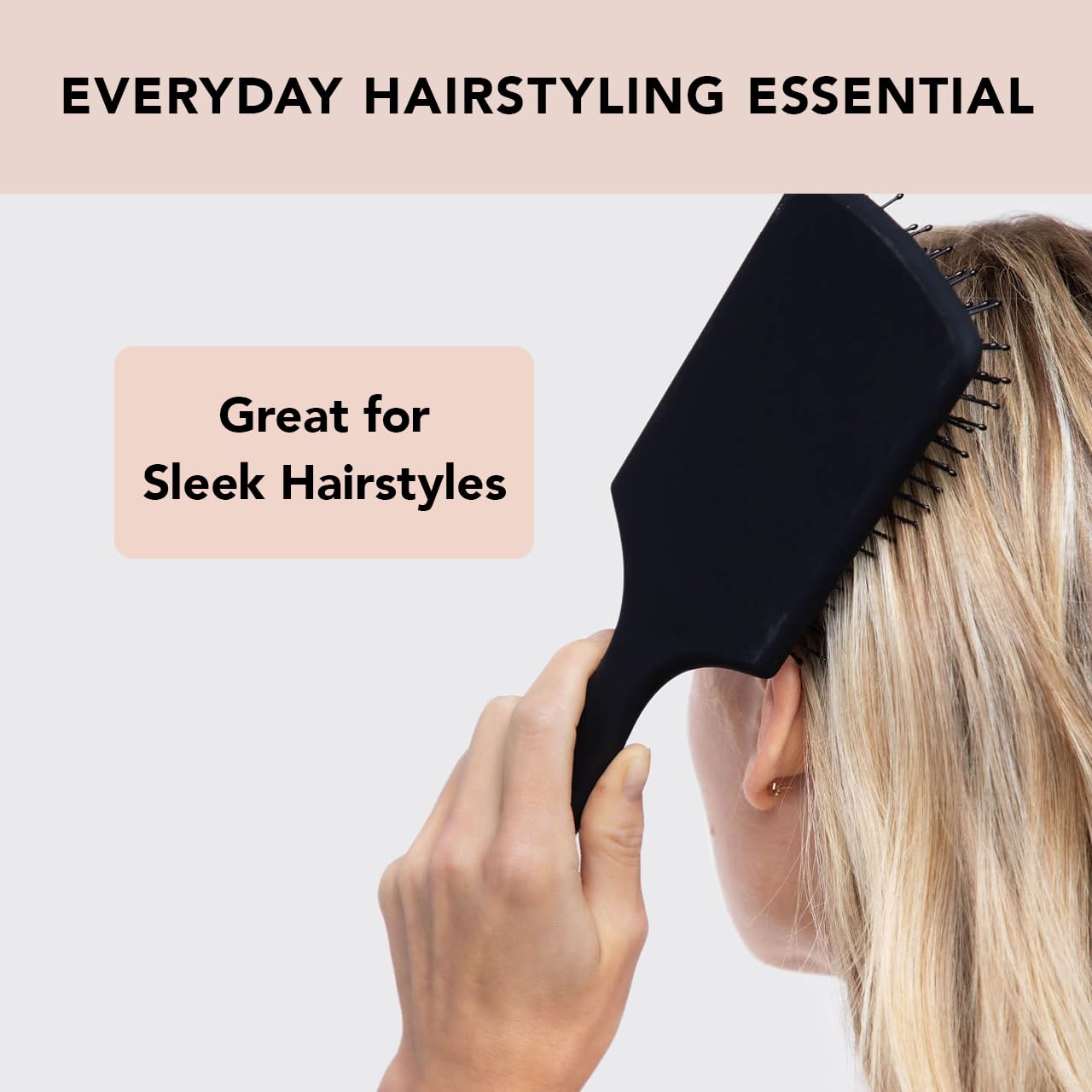 Kitsch Cepillo de paleta para secar con secador, cepillo para cabello grueso o fino, cepillo para mujeres con cerdas de nailon, cepillo desenredante