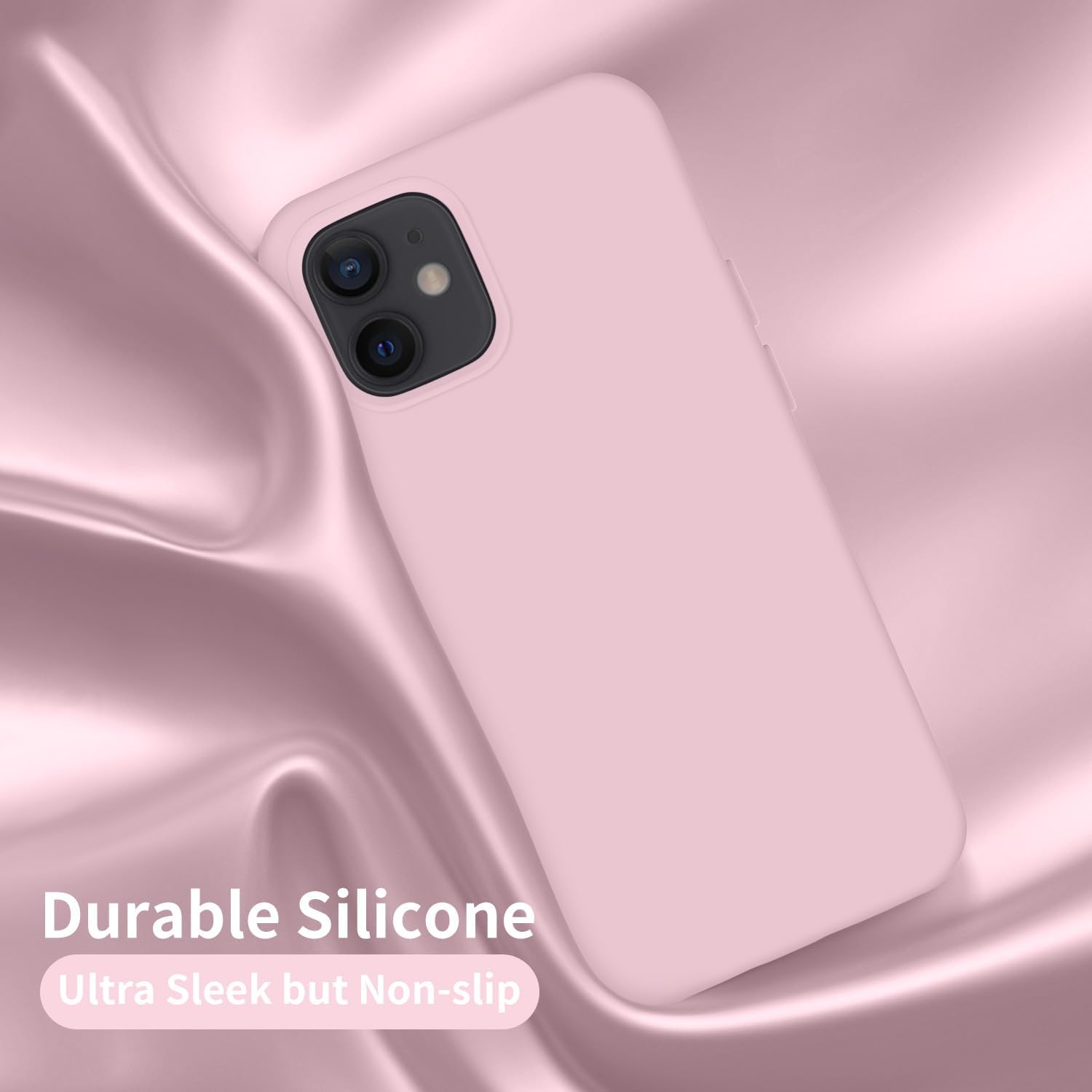 Cordking Funda diseñada para iPhone 12, diseñada para iPhone 12 Pro, funda de silicona a prueba de golpes con forro de microfibra suave antiarañazos