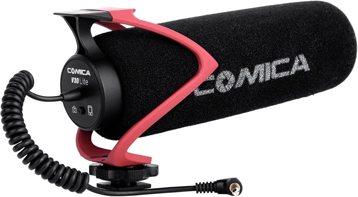 comica CVM-V30 LITE Micrófono de cámara direccional súper cardioide para cámaras Canon Nikon Sony Fuji DSLR y teléfonos inteligentes iPhone Android