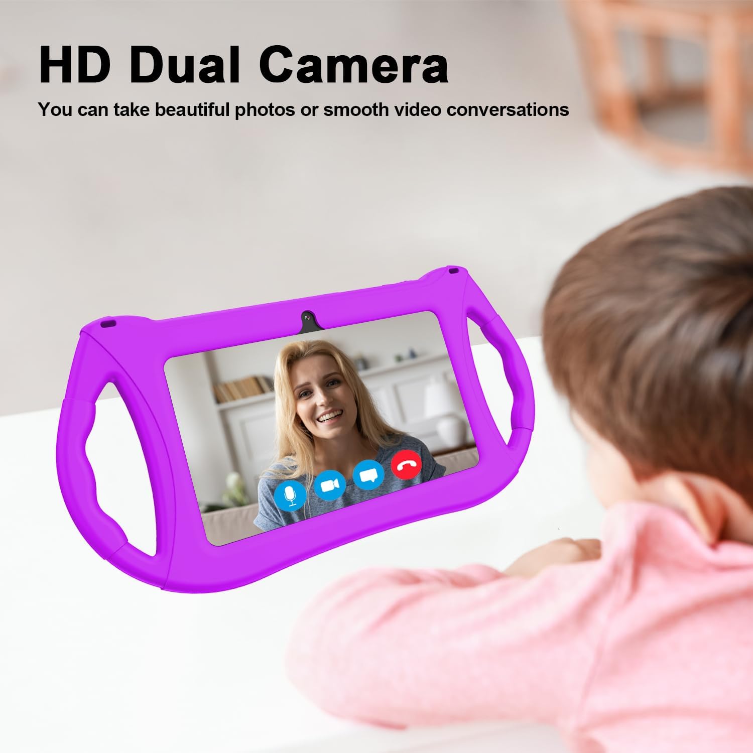 RliyOliy Tableta para niños, tableta Android 12 de 7 pulgadas para niños, 3 GB de RAM, 32 GB de ROM con Bluetooth, WiFi, GMS, control parental,