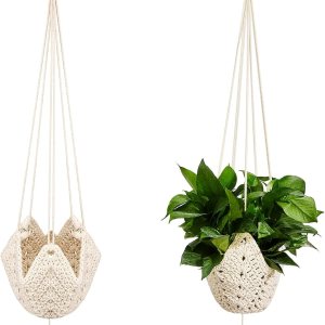 Paquete de 2 colgadores largos de yute para macetas de 3 a 12 pulgadas, soporte para plantas de macramé, colgador de plantas bohemio con 2 ganchos Paquete de 2 colgadores largos de yute para macetas de 3 a 12 pulgadas, soporte para plantas de macramé, colgador de plantas bohemio con 2 ganchos