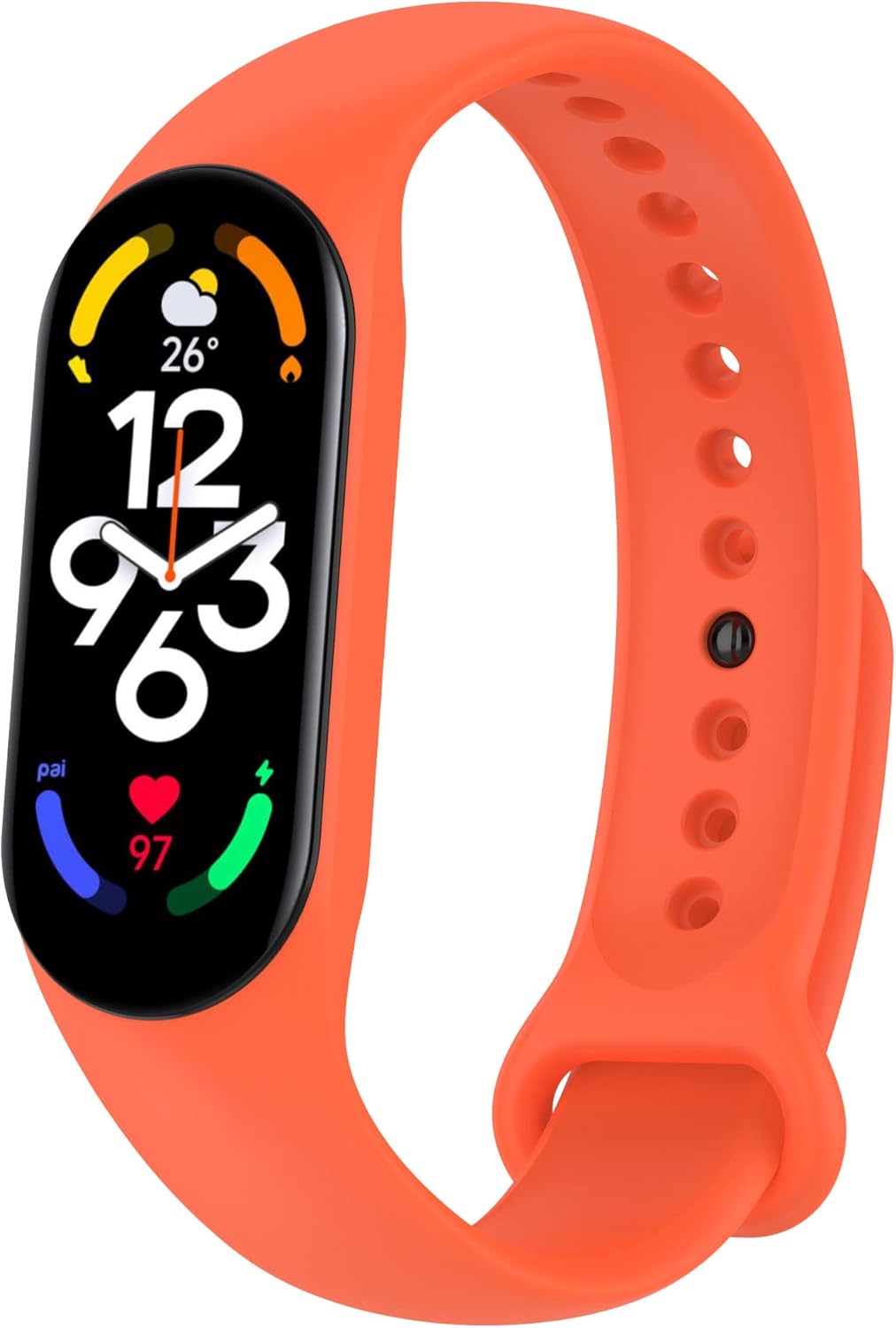 Compatible con Mi Band 7 bandas para mujeres y hombres, correas de reloj de repuesto de silicona suave ajustable, correas de pulsera, accesorios