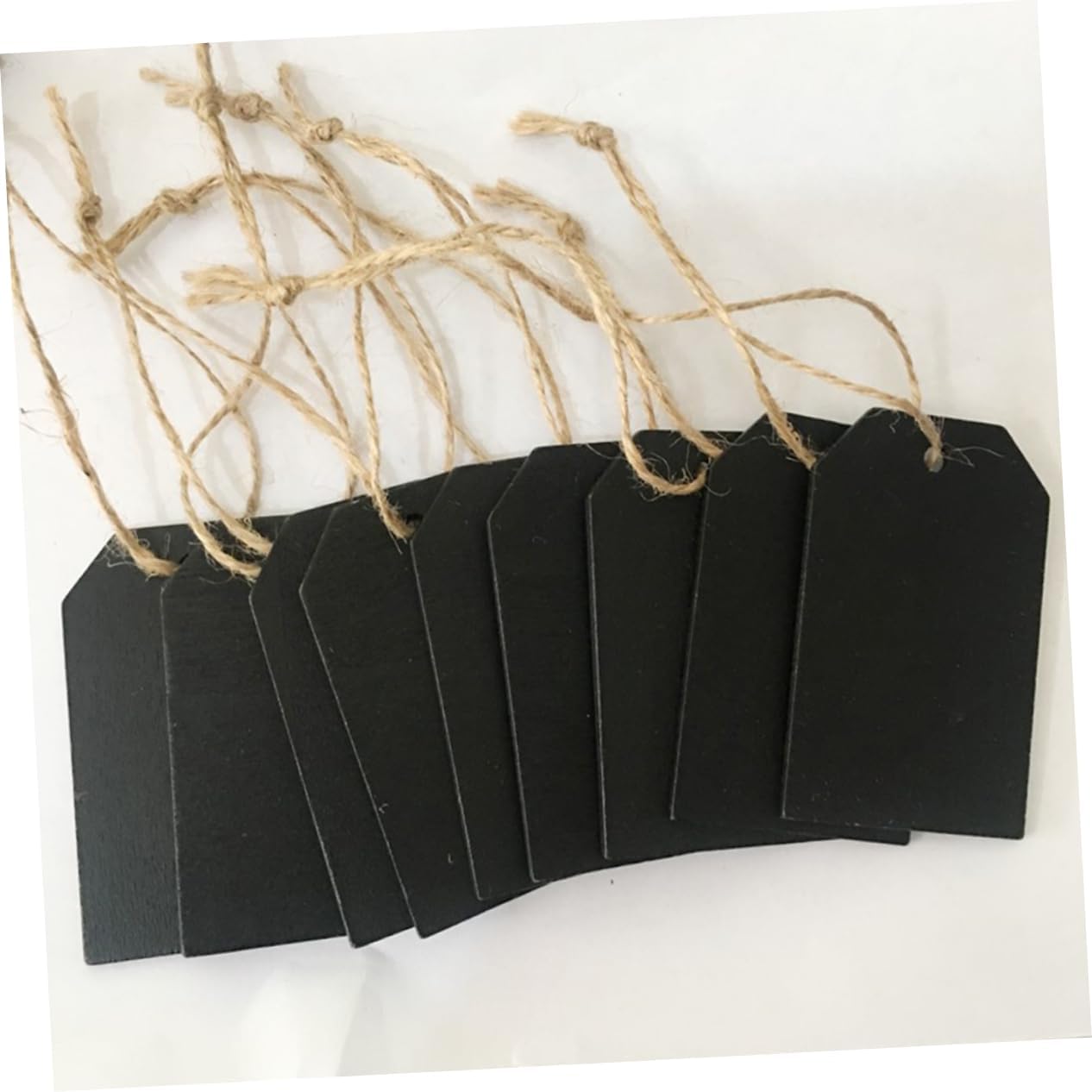 Didiseaon Caballete de pizarra para decoración de Navidad, 20 piezas, letrero colgante de pizarra para manualidades, pequeña pizarra, aserrín,