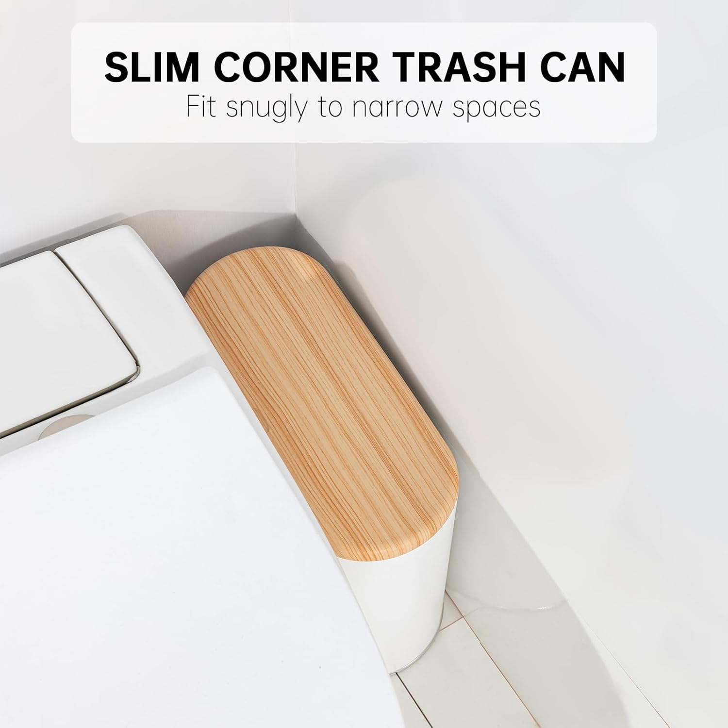 Basurero de baño con tapa, bote de basura pequeño de 10 litros2.6 galones, a prueba de perros, moderna cesta de basura de oficina con parte superior