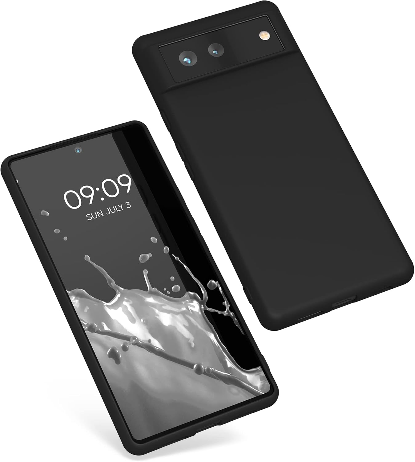 kwmobile Funda compatible con Google Pixel 6 – Funda protectora de silicona TPU suave y delgada, color negro mate