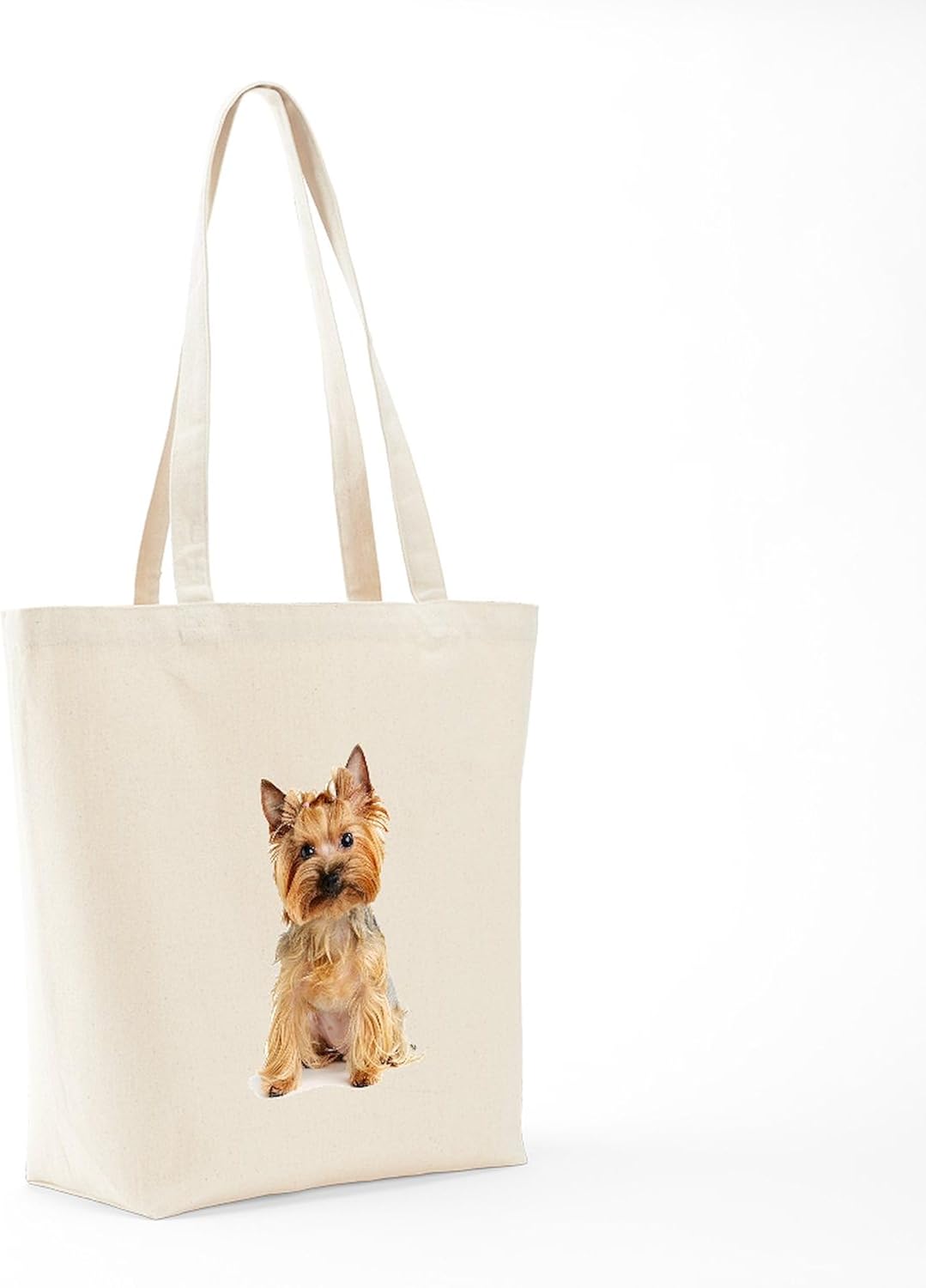 CafePress Yorkie – Bolsa de lona para compras, Caqui, Bolso tote Yorkie