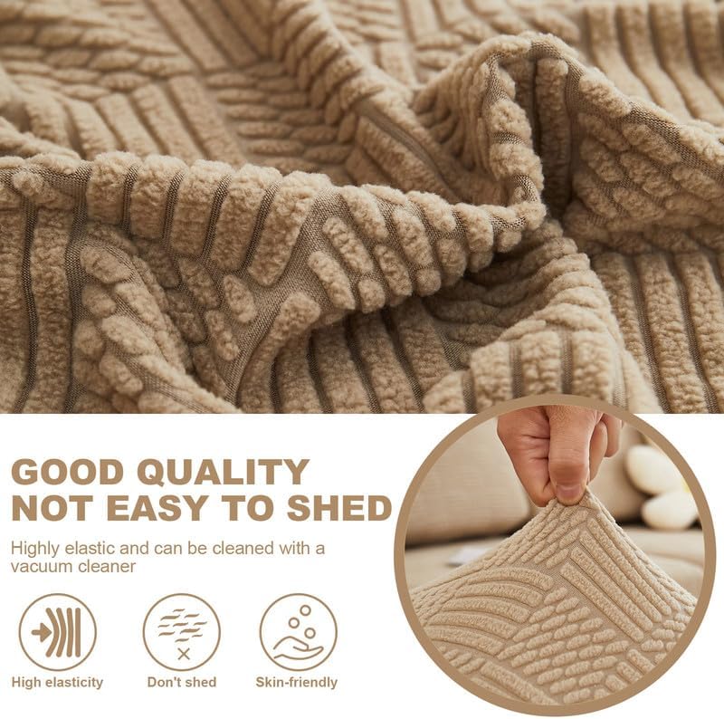 JOVELL Fundas elásticas para sofá de 3 cojines, funda universal resistente al desgaste con parte inferior elástica, funda mágica para sofá,