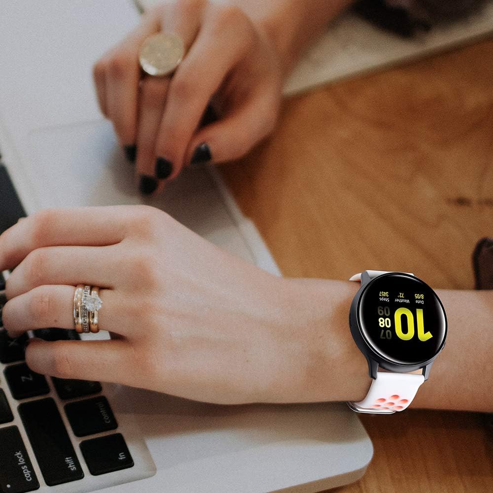 3 paquetes compatibles con Samsung Galaxy Watch Active 2 bandas de 1.575in 1.732in, Galaxy Watch 1.654in Band, Galaxy Watch Active Band, 0.787in