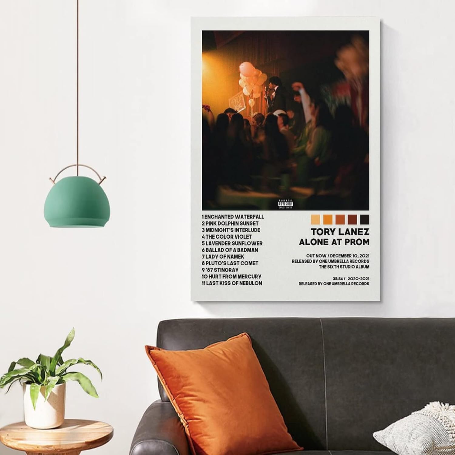 EZKART Tory Lanez – Póster de lienzo con diseño de solos en el baile de graduación, pintura artística decorativa, sala de estar, dormitorio, regalo,