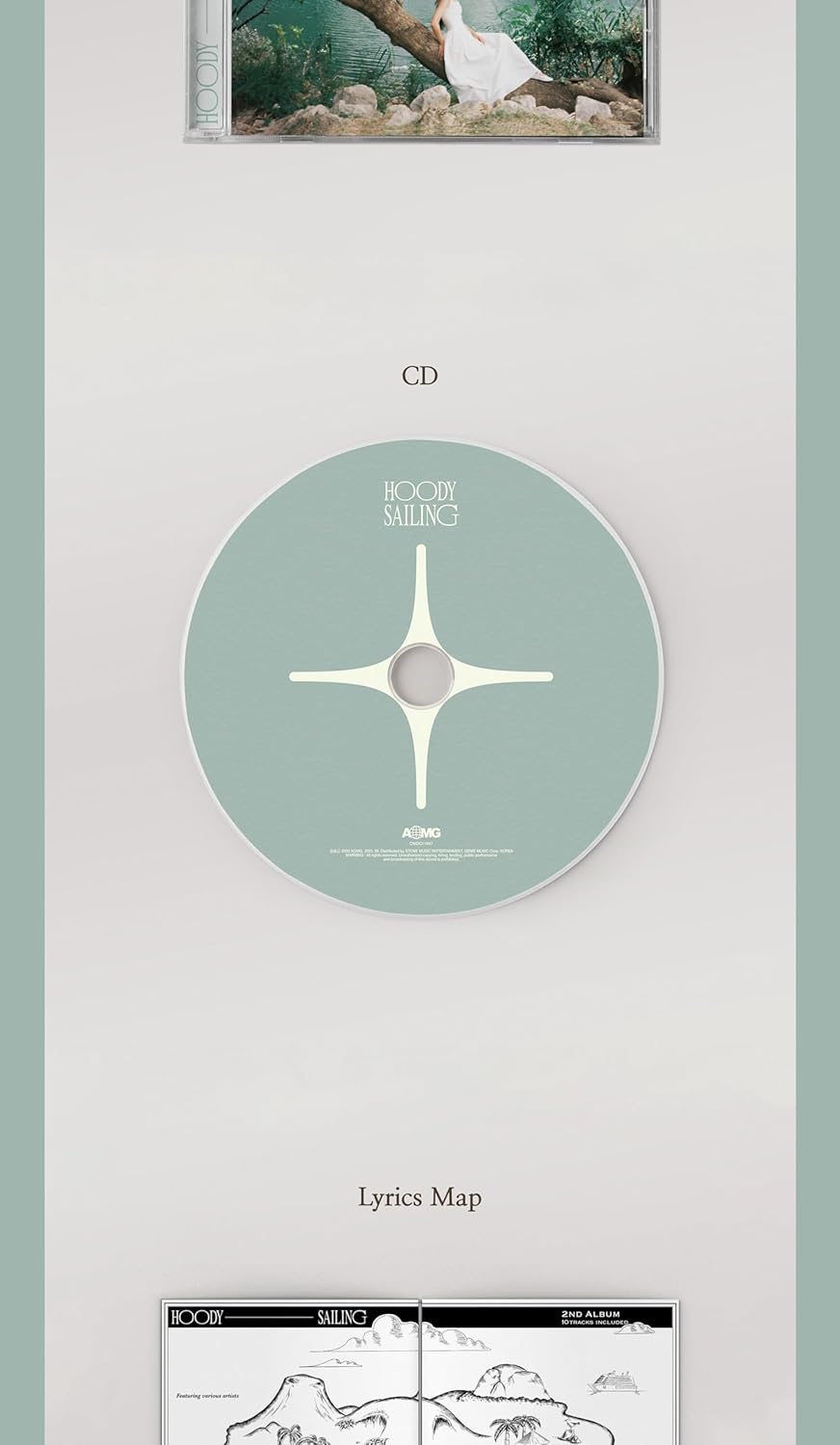 Hoody Sailing 2nd Studio Album Case+CD+Mapa de letras+Pegatina de sello+Postal+Seguimiento Sealed AOMG