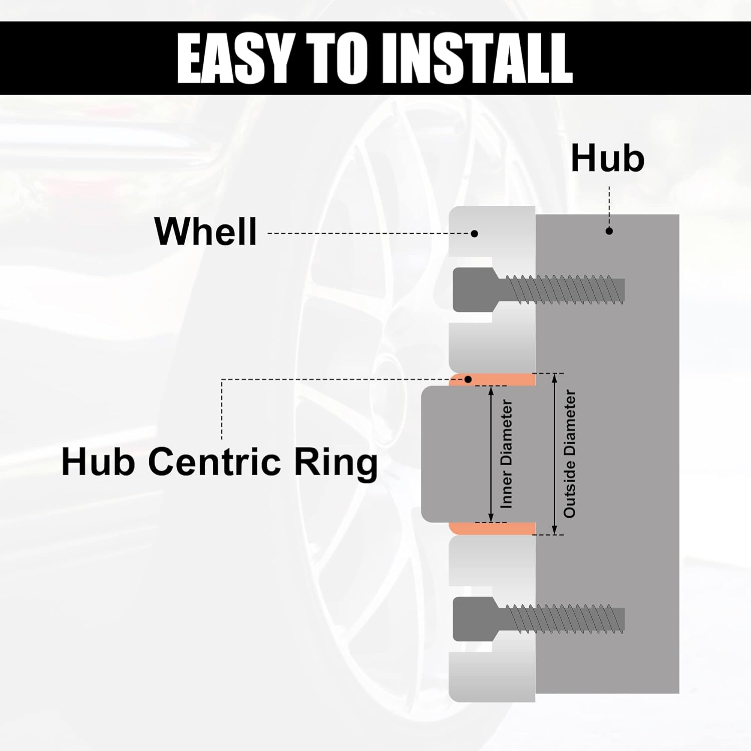 X AUTOHAUX 4pcs 72,6 a 2.760 in aleación de aluminio coche Hub Centric anillos rueda agujero espaciador