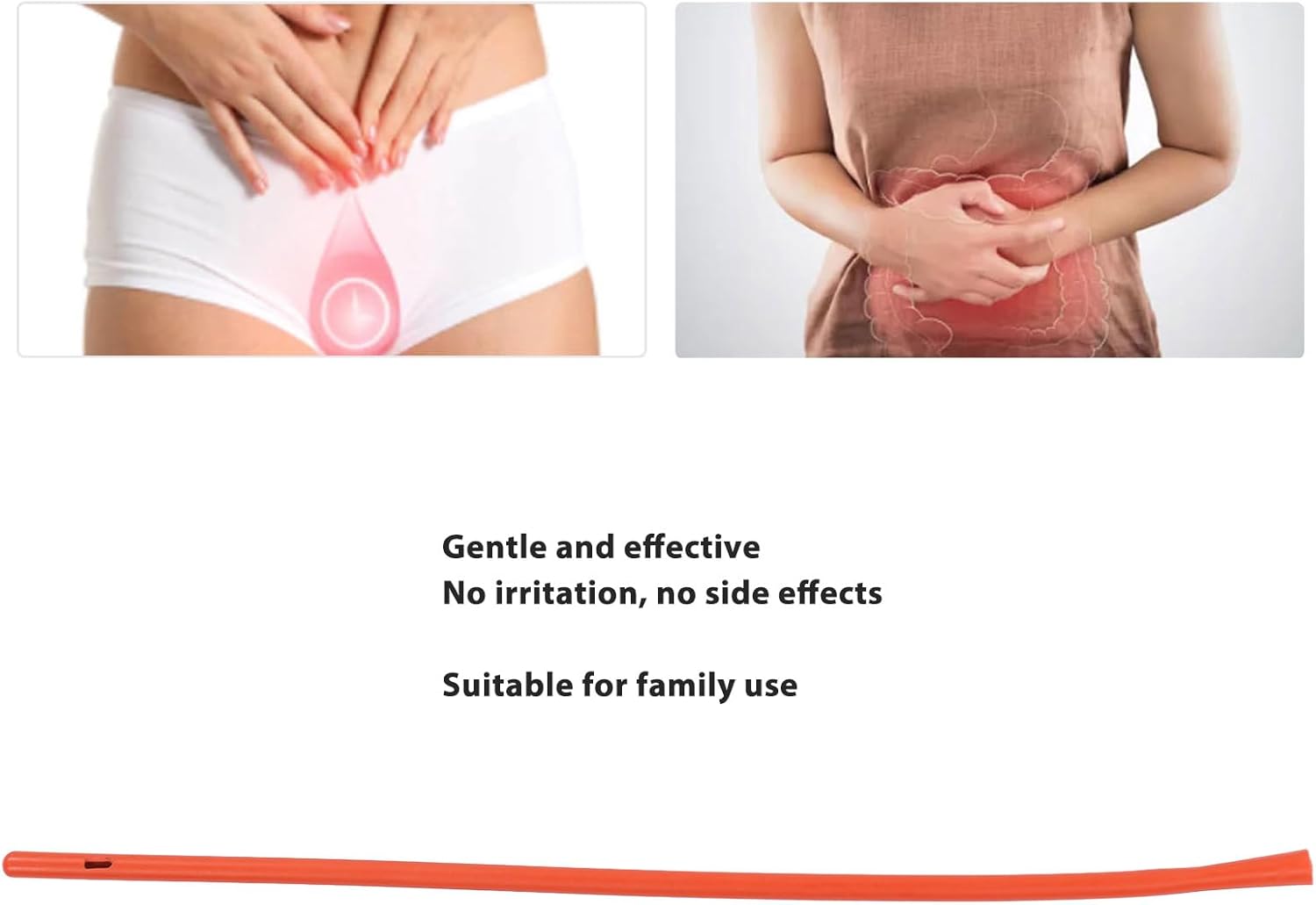 10 tubos de colon para aliviar el estreñimiento, tubo de goma rojo fácil de usar, cómodo y seguro para el hogar