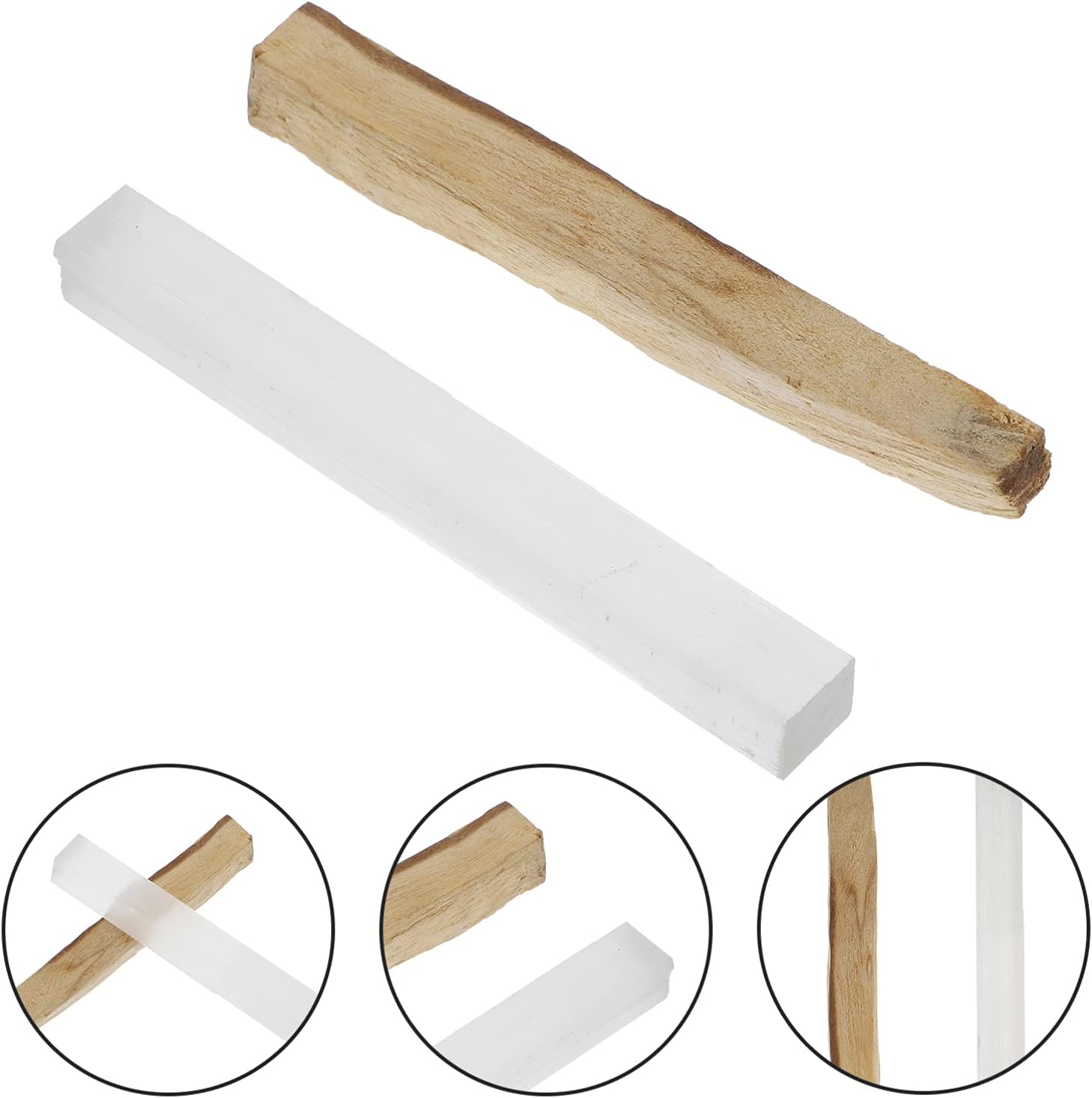 7 juegos de barra de yeso, barra de incienso de madera sagrada para difuminar palitos de meditación, barra de incienso de madera blanca, barra de