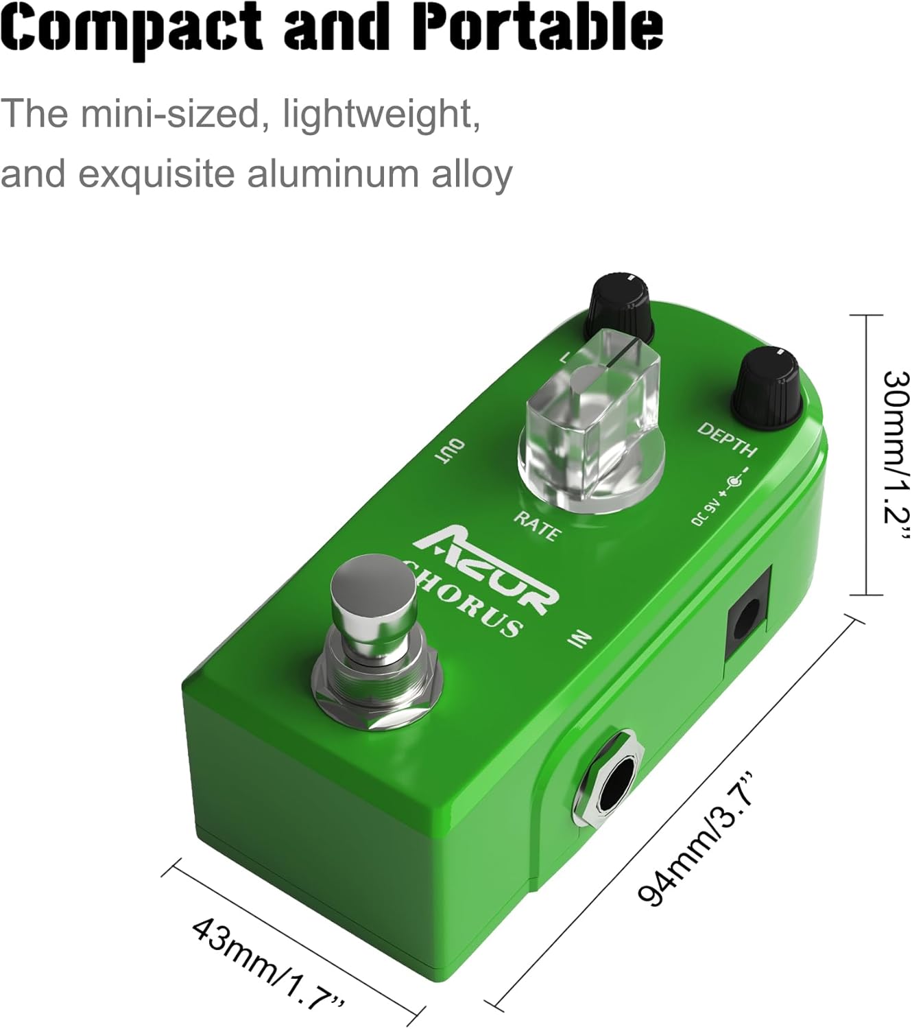 AZOR AP-309 – Pedal de coro, pedal de efectos de guitarra analógico puro con True Bypass