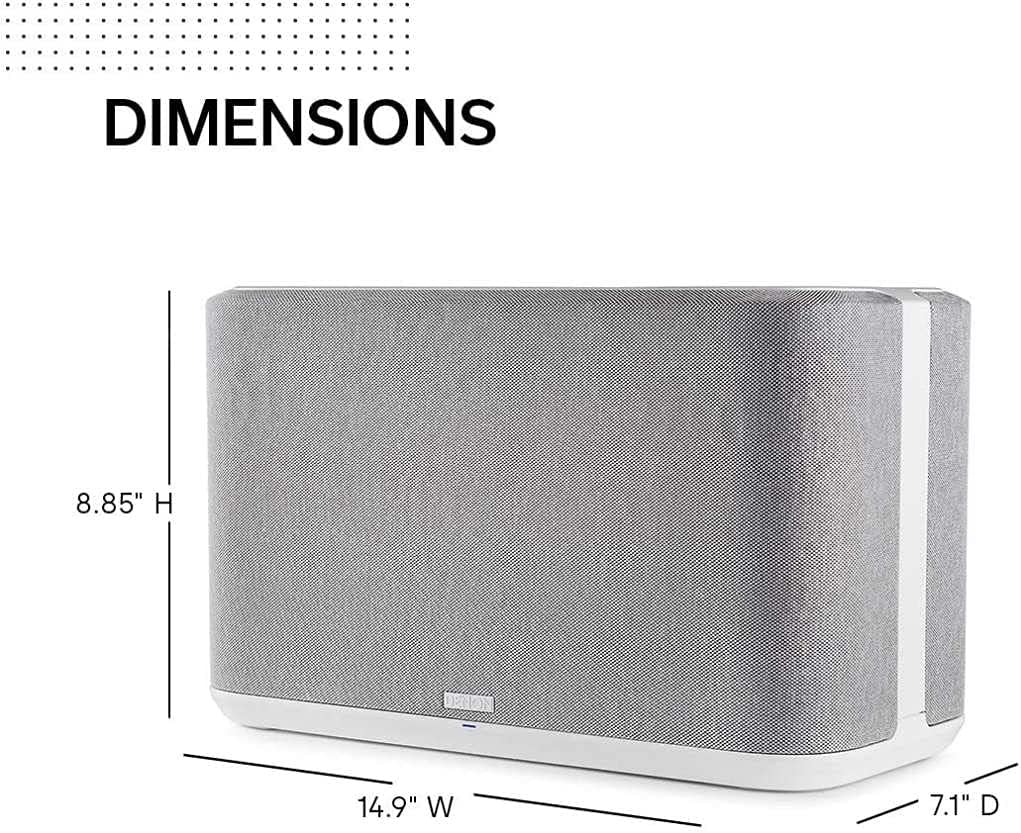 Denon Home 350 – Altavoz inalámbrico (modelo 2020)  HEOS integrado, Alexa integrado, AirPlay 2 y Bluetooth  Diseño compacto  Blanco