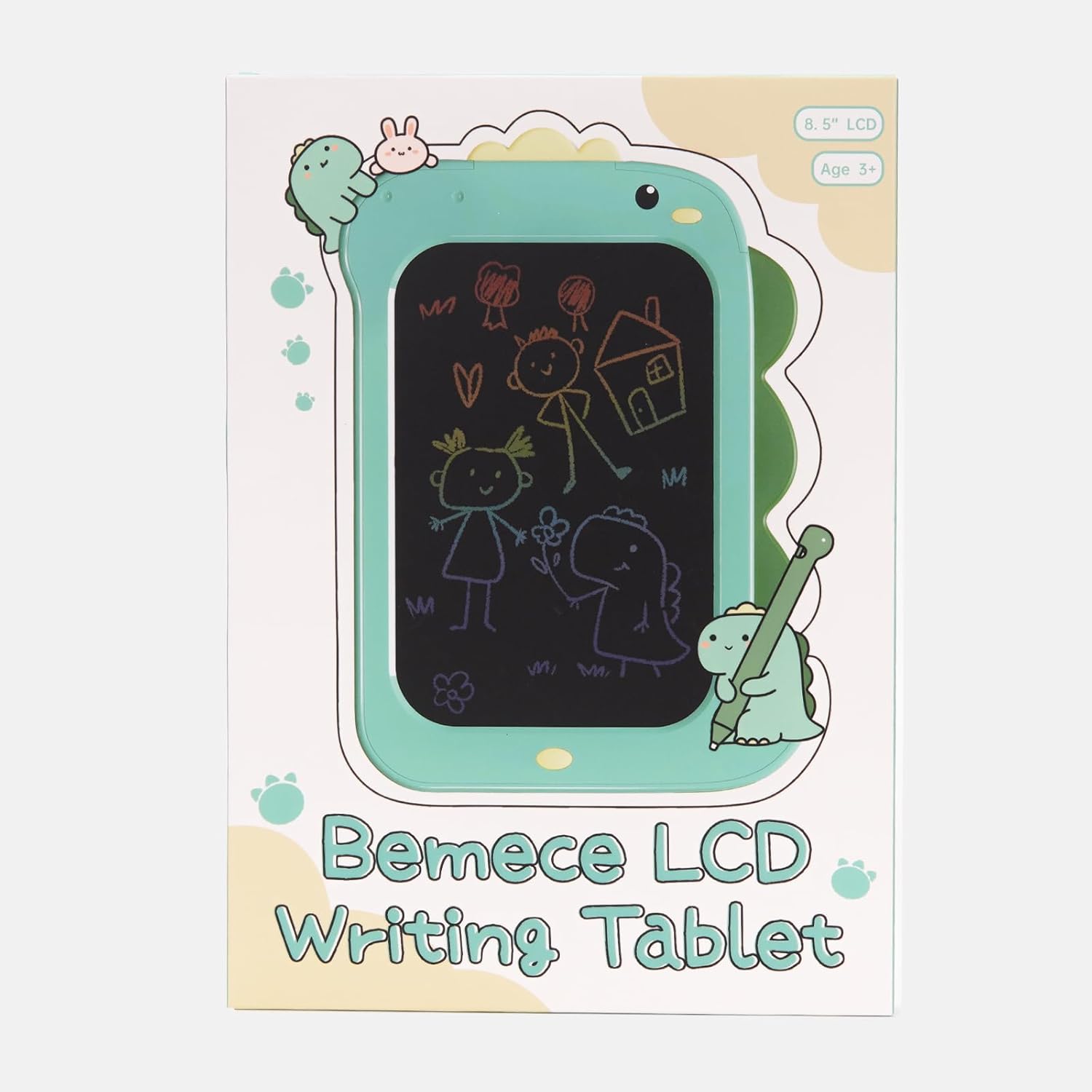 bemece Tableta de escritura LCD para niños, tablero de dibujo de garabatos de pantalla colorida de 8.5 pulgadas, tableta de dibujo electrónica