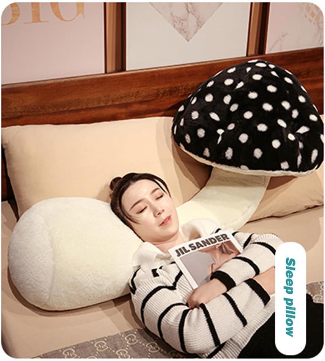 Hofun4U Almohada de felpa con forma de hongo de 51 pulgadas, almohada larga con forma de hongo, almohada corporal de felpa de hongo, regalos de
