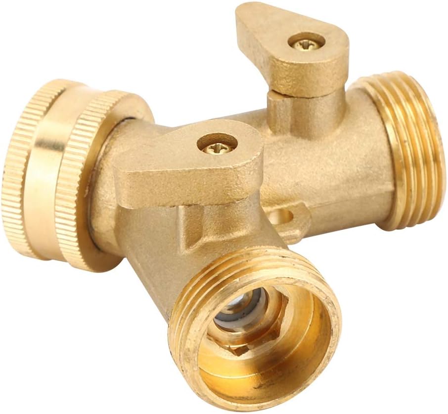 Fydun 34 I 2Way Garden Hose Splitter Garden B Water Connector with Valve US Standard 34 I 2Way Garden for Family