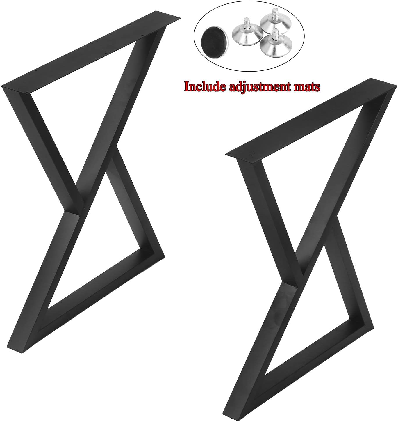 MBQQ 2 patas de muebles rústicas con forma de triángulo, patas de escritorio de metal resistente, patas de mesa de comedor, patas de banco de hierro